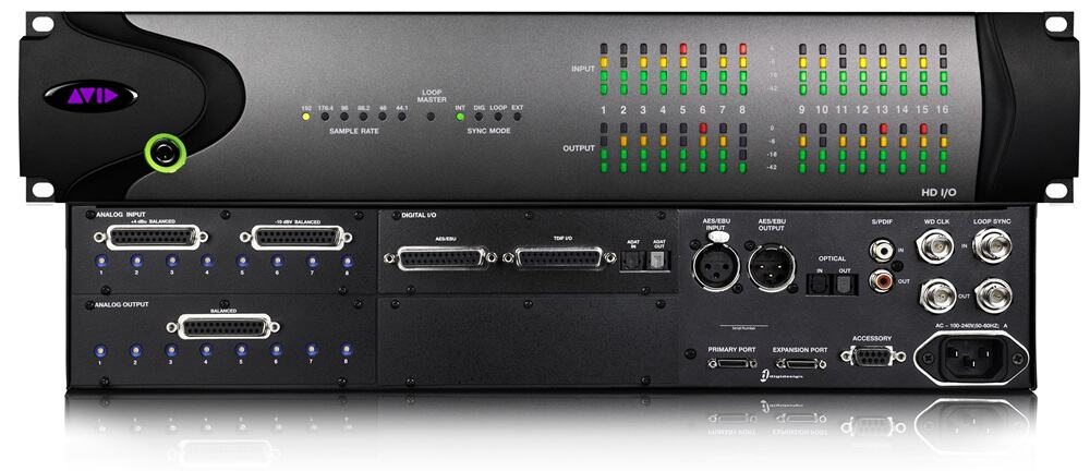 Avid HD I/O front & back