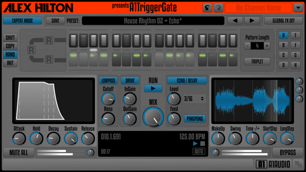 Alex Hilton A1TriggerGate plugin interface