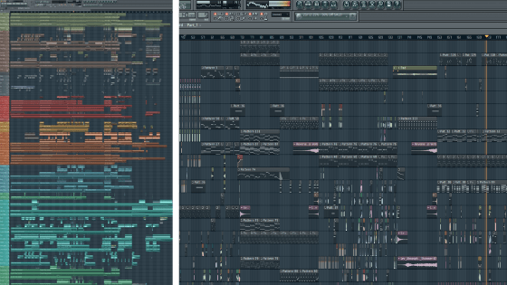 Lots of tracks in FL Studio vs Not many