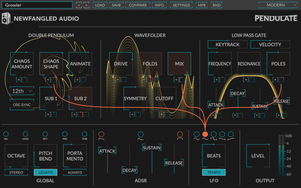 Newfangled Audio Pendulate plugin interface