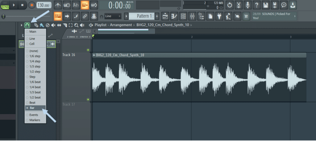 FL Studio snapping