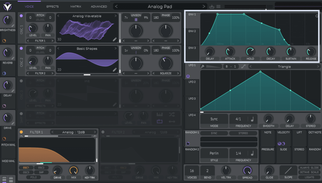 ENV 1 in Vital synth