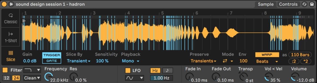 Ableton Live Simpler Chop