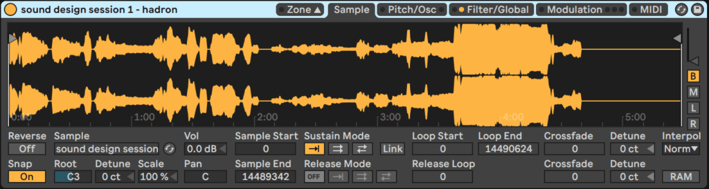 Ableton Live Sampler