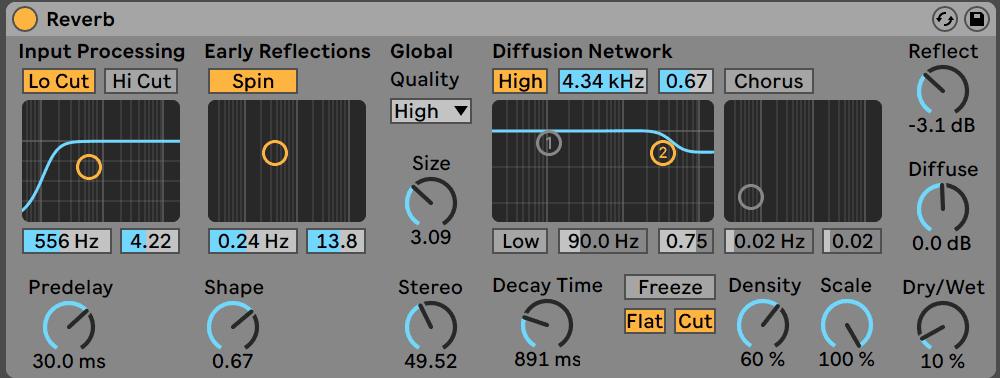 Ableton Live Reverb