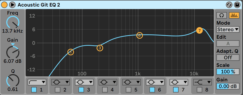 Ableton Live EQ Eight Acoustic Git EQ 2 Preset