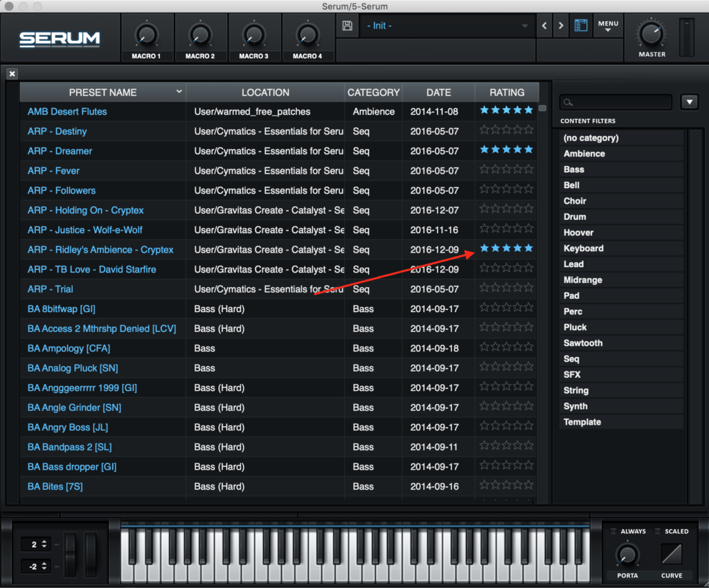 Xfer Serum Star Rating Presets