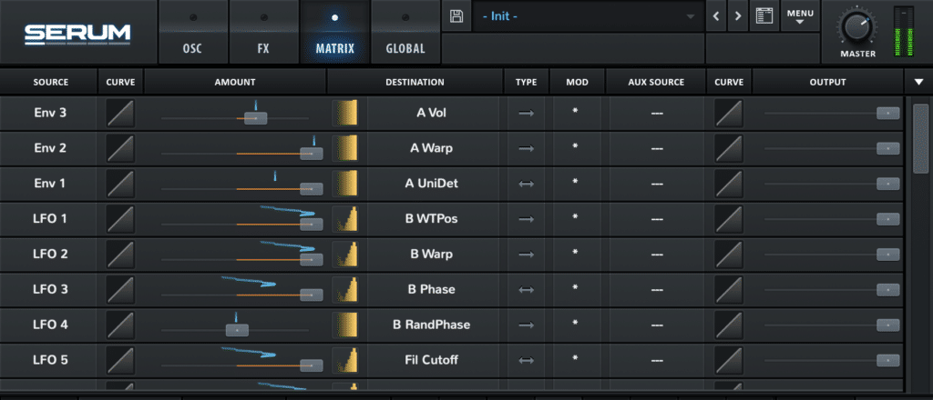 Xfer Serum Modulation Matrix