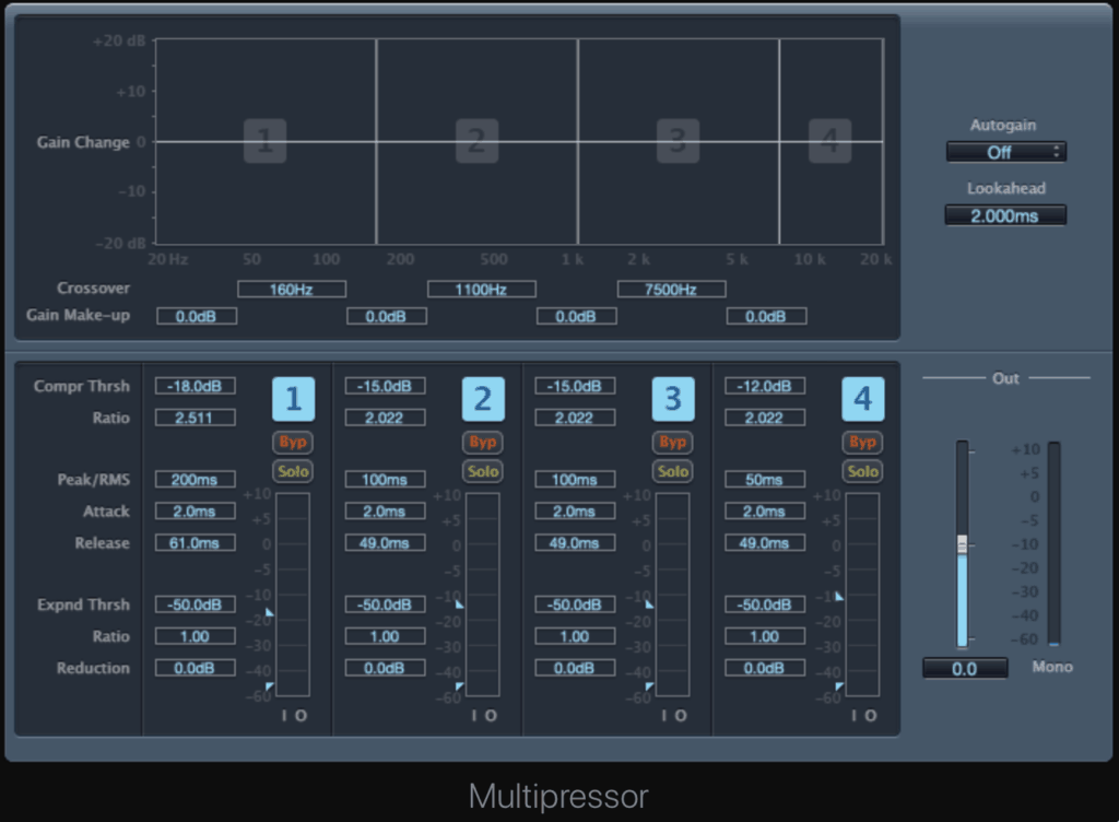 Logic Pro X Multipressor