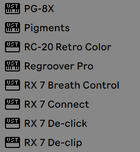 Ableton Live Plugin Icons