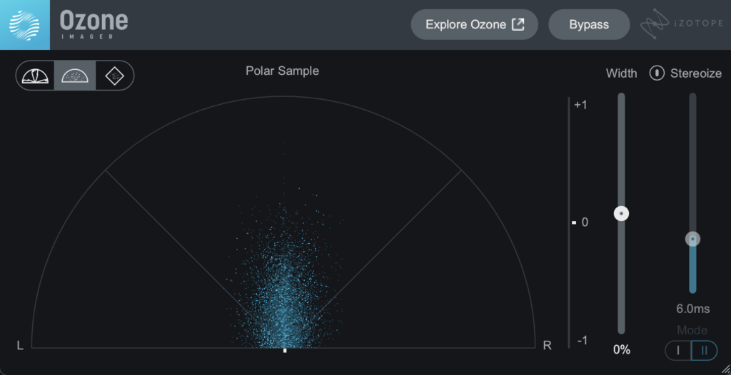 iZotope Ozone Imager 2 plugin interface