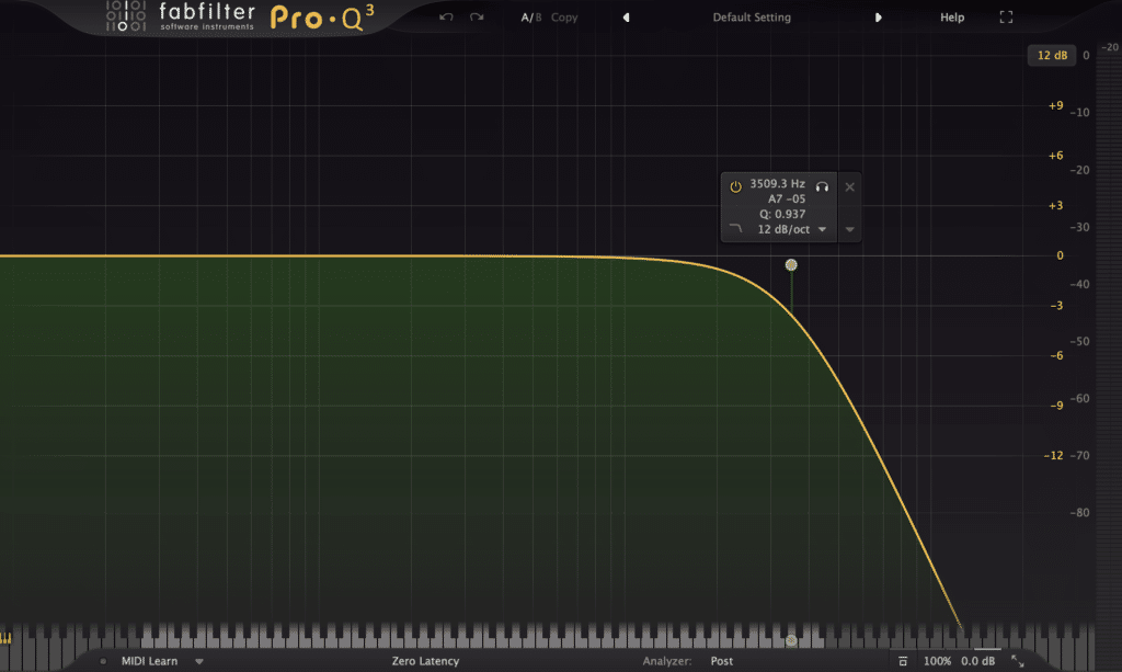 Pro-Q 3 Low-pass Filter