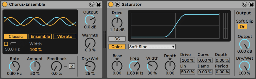 Chorus and Saturation in Ableton Live 11