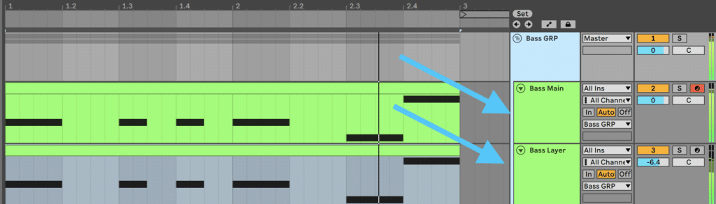 Bass layers in Ableton Live