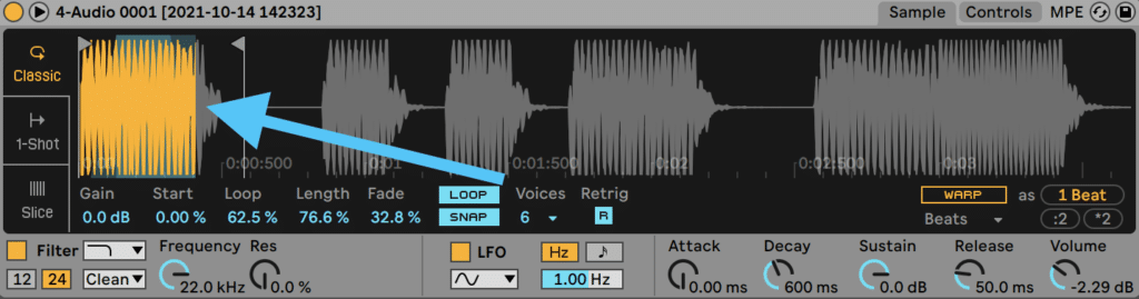 Looping in Ableton Live's Simpler