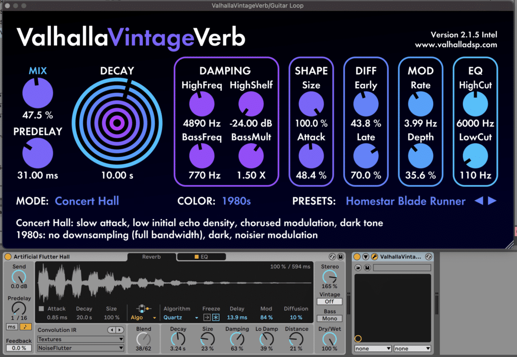 Reverbs in Ableton Live