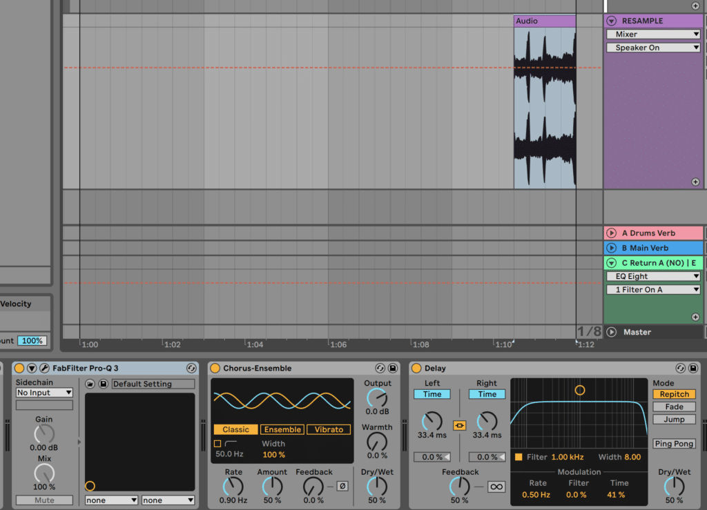 Reversed resample in Ableton