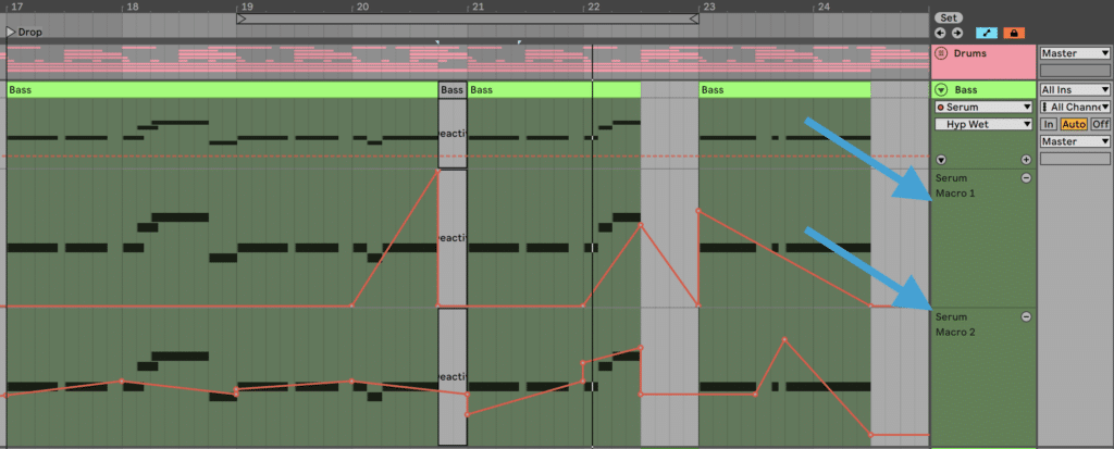 Serum Macro automation in Ableton