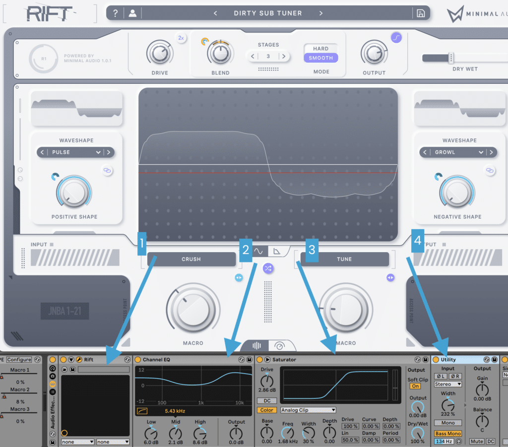 Minimal Audio Rift and other processing