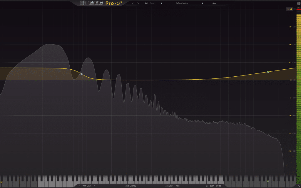 Dubstep bass EQ using Pro-Q 3